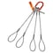 Hsi Four Leg Wire Rope Sling, 7/8 in dia, 16 ft Length, Flemish Loop, 26 ton Capacity 400FL7/8X-16 - alternate 1